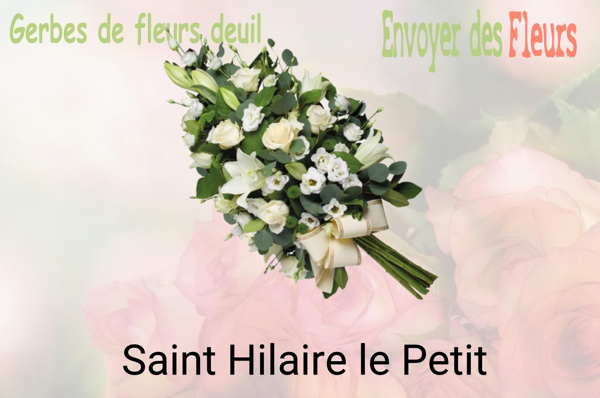 Gerbe de fleurs de deuil livrée à Saint-Hilaire-le-Petit